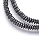 Chapelets de perles en hématite synthétique sans magnétiques X-G-I208-03-A-4x1mm-2