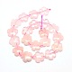 Natürlichen Rosenquarz Blumen Perlen Stränge G-L241B-05-2