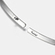 304ステンレススチール製チョーカーネックレス  硬いネックレス  ネックワイヤーネックレス  硬いネックレス  ステンレス鋼色  5-3/8インチ（13.7cm） NJEW-I101-001P-4