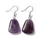 Natural Amethyst Trapezoid Dangle Earrings EJEW-D188-02P-05-1