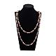 Two-Tier Glass Pearl Beaded Necklaces NJEW-K043-8mm-M-3