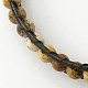 Fashion Gemstone Cord Beaded Bracelets BJEW-J054-08-2