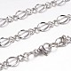 304 Stainless Steel Curb Chain Necklaces STAS-P101-08P-1