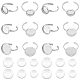 UNICRAFTALE 16Sets 8/10/12mm Tray Ring Base 304 Stainless Steel Cuff Rings Blank 16.9mm Finger Rings Bezel with Glass Cabochons Jewelry Making Accessaries for Finger Ring Making DIY-UN0003-46-1