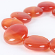 Natural Red Agate Gemstone Bead Strands G-E224-12B-17mm-1