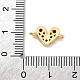 Подвески-сердечки с микропаве из латуни и кубическим цирконием KK-F894-03G-4