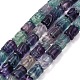 Нити резных бусин из натурального флюорита G-L634-Q01-01-2