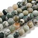 Arbre naturel agate agate dépoli perles de pierres précieuses rondes brins G-O151-01-6mm-1