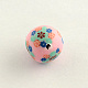 Handmade Flower Pattern Polymer Clay Beads CLAY-Q175-08-2