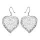 Heart Brass Dangle Earrings EJEW-BB11813-1