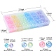 18 stile perline acriliche iridescenti arcobaleno trasparenti placcate MACR-YW0002-09-4
