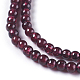 Natürlicher Granat Perlen Stränge G-L493-01-2
