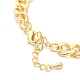 Brass Micro Pave Clear Cubic Zirconia Link Bracelets BJEW-F413-01G-4