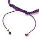 Bracelets de perles tressées en cordon de polyester ciré réglable BJEW-JB05846-05-3