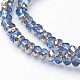 Electroplate Glass Faceted Rondelle Beads Strands EGLA-D020-4x3mm-54-2