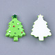 樹脂カボション  クリスマスツリー  ライムグリーン  27.5~28x19.5~20x5.5mm CRES-S304-093-2