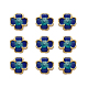 Perlas de esmalte de aleación de estilo chino ENAM-L015-20A-G-2