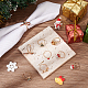 Nbeads 18 Uds 6 6 estilo Papá Noel y árbol de Navidad y flores y ciervos y bastón de caramelo juego de anillos ajustables esmaltados RJEW-NB0001-03-4