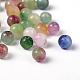 Perles de jade naturelles deux tons X-G-R165-6mm-M1-3