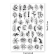 Globleland plantas sellos transparentes pequeñas flores hojas sello transparente de silicona sellos para hacer tarjetas diy álbum de recortes de fotos diario decoración del hogar DIY-WH0167-57-0280-6
