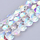 Chapelets de perles en verre électroplaqué EGLA-T004-03-1