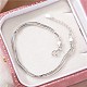 925 Sterling Silver Snake Chain Multi-strand Bracelet for for Teen Girl Women BJEW-BB43445-A-3