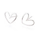 Латунные серьги-гвоздики в форме сердца KK-S348-124S-3