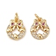 Латунные микро проложить кубического циркония подвески KK-L255-18G-02-1