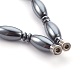Non-Magnetic Synthetic Hematite Beads Bracelets BJEW-JB04038-3
