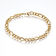 304 Stainless Steel Chain Anklets AJEW-I039-03G-1