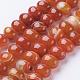 Chapelets de perles en agate à rayures naturelles/agates à bandes G-K206-01I-1
