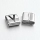 Letter Style 201 Stainless Steel Square Slide Charms STAS-L132-14-1