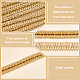 ポリエステル編組レーストリム  ムカデレースリボンの縫製  洋服小物・カーテン小物用  サドルブラウン  5/8インチ（16mm）  約15.31ヤード（14m）/ロール OCOR-WH0078-08B-4