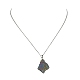 Natural Quartz Crystal Nugget Pendant Necklace with 304 Stainless Steel Chains NJEW-JN04385-02-2