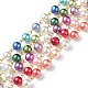 5 catena di perle di perle di vetro fatte a mano a 5 colori AJEW-JB01134-1