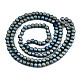 Perles de verre dépoli de galvanoplastie brins EGLA-S195-01C-01-2
