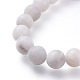 Bracelets de perles extensibles en jade blanc naturel teint BJEW-JB05171-4