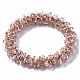 Faceted Transparent Glass Beads Stretch Bracelets BJEW-S144-001F-01-2