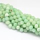 Hebras de cuentas sintéticas de jade (vidrio) de myanmar G-L448-14-6mm-1-1