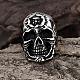 Punk Rock Style 316L Surgical Stainless Steel Skull Finger Rings for Men RJEW-BB01216-10AS-3