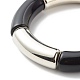 Set di braccialetti elastici con perline tubolari curve per ragazze BJEW-JB06947-13