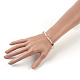 Natural Rose Quartz and Natural Color Agate Stretch Bracelets BJEW-JB04001-01-3