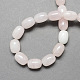 En forme de tonneau naturelle de pierre gemme rose pierre de quartz brins de perles G-S114-13-2