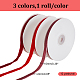3 рулон двухцветной односторонней бархатной ленты OCOR-AR0001-63-2