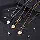 Anattasoul 3 pièces 3 couleurs ensemble de colliers lariat en acier titane NJEW-AN0001-65-7