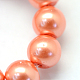 Backen gemalt pearlized Glasperlen runden Perle Stränge HY-Q003-6mm-77-3