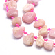 Rosa naturale perline opale fili G-K223-10-3