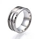 201 nucleo ad anello in acciaio inossidabile per la creazione di gioielli intarsiati RJEW-ZX002-05-6-3