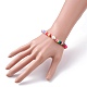 Bracelet extensible fait main en perles heishi en argile polymère BJEW-JB07229-5