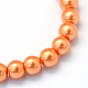 Baking Painted Pearlized Glass Pearl Round Bead Strands HY-Q003-10mm-36-2
